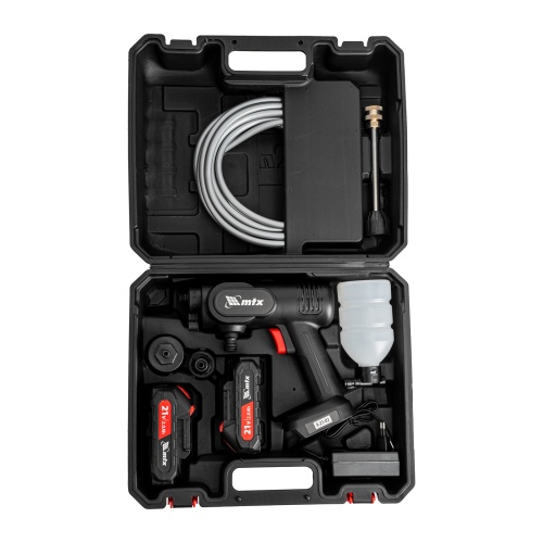 Моечная машина высокого давления аккумуляторная А-21-02, 40 бар, 4 л/мин, Li-ion 21 В, 2 акк. MTX фото 28