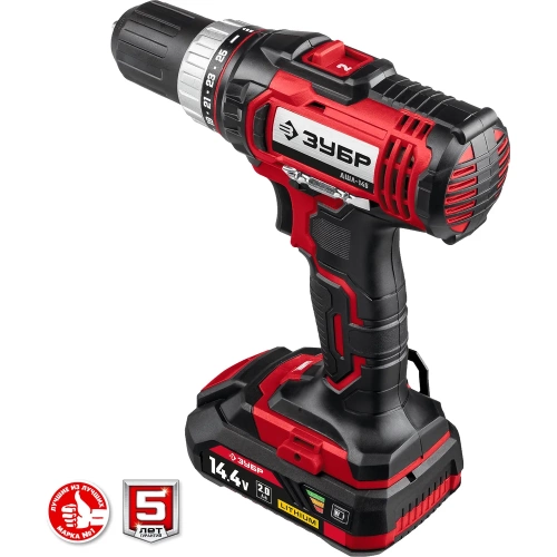 Дрель-шуруповер ЗУБР  14.4 В, 1 АКБ, в кейсе ДШЛ-145-21 фото 11