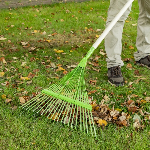 Грабли веерные стальные, 565 мм, 22 плоских зуба, эмалированные, усиленные, без черенка, Palisad фото 9