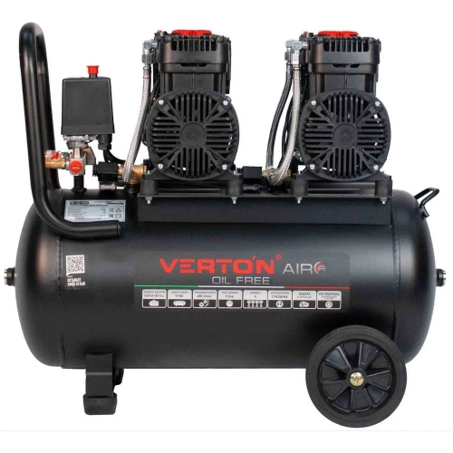 Компрессор VERTON air ac-50/480 230 В, 50 Гц, безмасляный, 480 л/м, 50 л, 8 б, 4 кВт, 2850 об/мин, рапид/быстросъем 01.14019.13925 фото 5 Компрессор VERTON air ac-50/480 230 В, 50 Гц, безмасляный, 480 л/м, 50 л, 8 б, 4 кВт, 2850 об/мин, рапид/быстросъем 01.14019.13925 фото 5
