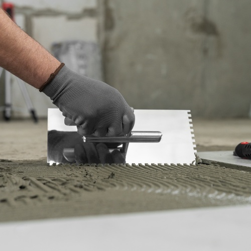 Гладилка из нержавеющей стали, 280 х 130 мм, деревянная ручка, зуб 6 х 6 мм Matrix фото 7