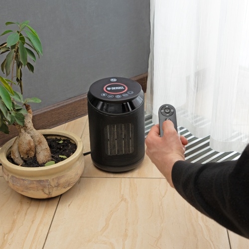 Тепловентилятор керамический DTFC-2000X, 2 кВт, wi-fi, пульт, динамик, вращение, 3 реж. Denzel фото 20