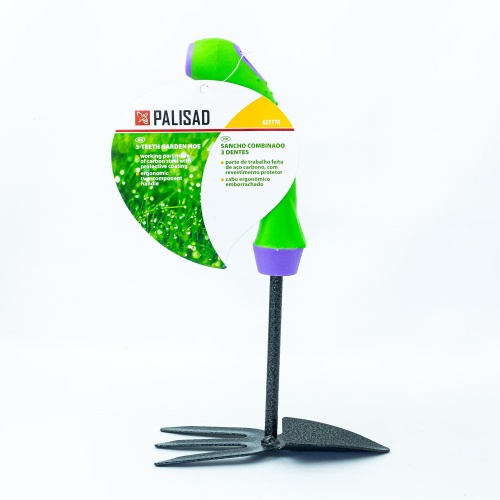 Мотыжка комбинир, профиль "лепесток" и 3-зубая, защ. покр, обрез. эргономичная рукоятка Palisad фото 4