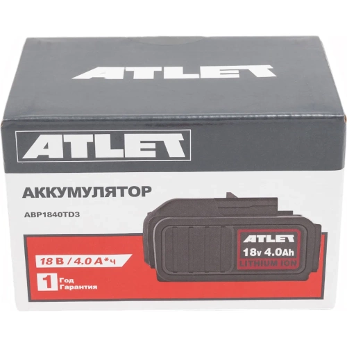 Аккумулятор ATLET 18 В 4.0 А*ч ABP1840TD3 фото 6 Аккумулятор ATLET 18 В 4.0 А*ч ABP1840TD3 фото 6