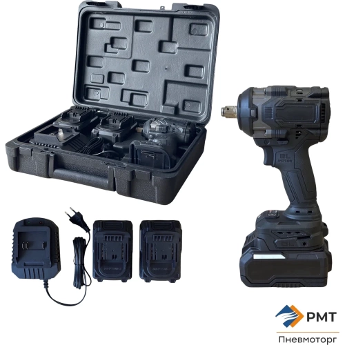 Ударный аккумуляторный гайковерт РМТ бесщеточный 1/2" 890Нм 21В 2х4Ач аккум. в кейсе FD8809S фото 9
