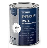 Эмаль для бетонных полов быстросохнущая Лакра Prof it База А RAL 9003 0,8 кг