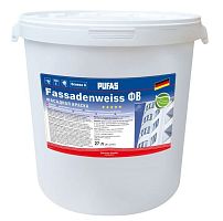 Краска фасадная Pufas Fassadenweiss ФВ A морозостойкая белая 27 л/40,2 кг
