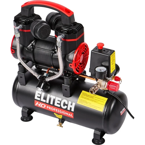 Компрессор безмасляный малошумный Elitech ACF 200-8S 204538 фото 11