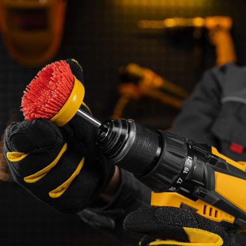 Щетка для дрели, 65 мм, Чашка, со шпилькой, нейлоновая щетина Denzel фото 7