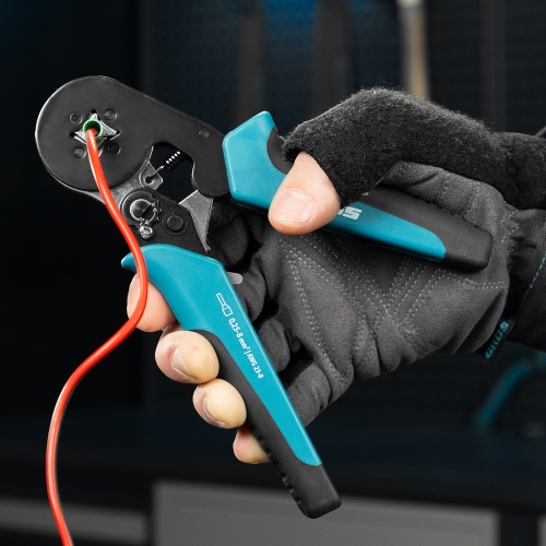 Клещи (пресс-клещи) для обжима наконечников электропроводов с сечением 0.25-8 мм2 Gross фото 14