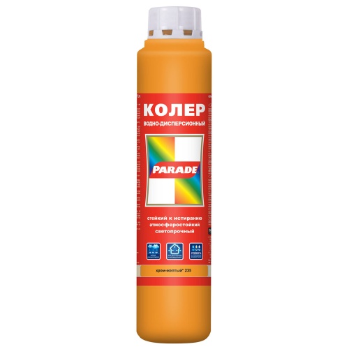 Колер водно-дисперсионный Parade Classic №235 хром-желтый 0,75 л