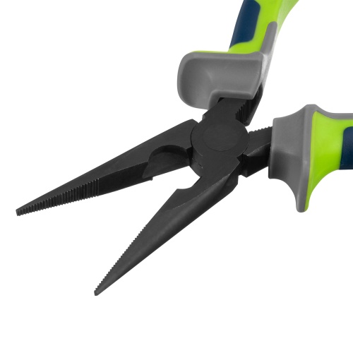 Длинногубцы прямые 160 мм, фосфатирование, трехкомпонентные рукоятки Сибртех фото 4