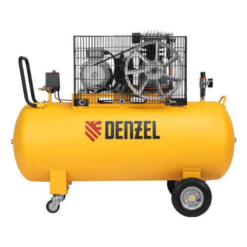 Компрессор воздушный BCI3000-T/200, ременный привод , 3.0 кВт, 200 литров, 530 л/мин Denzel фото 5