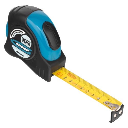 Рулетка "Schlagfest",10 м x 25 мм,магнитный обрезиненный зацеп,двусторонняя шкала,автоматическая фиксация Gross фото 3 Рулетка "Schlagfest",10 м x 25 мм,магнитный обрезиненный зацеп,двусторонняя шкала,автоматическая фиксация Gross фото 3