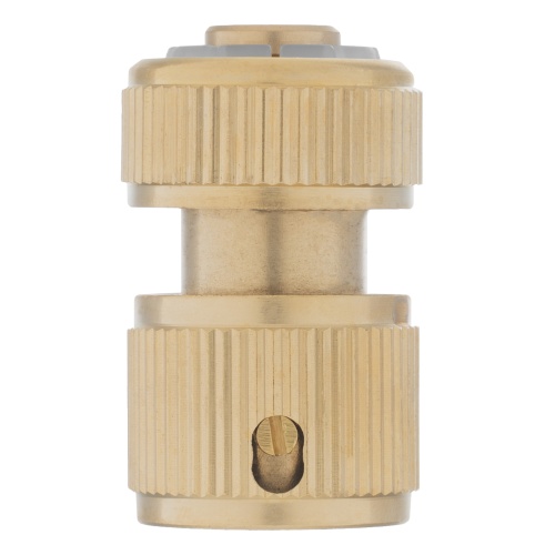 Соединитель латунный, быстросъемный для шланга 1/2, аквастоп Palisad фото 2