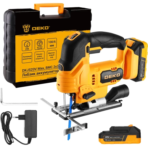 Лобзик аккумуляторный DEKO DKJS20V Max в кейсе, 20В, 2x3.0Ач 085-1329 фото 3 Лобзик аккумуляторный DEKO DKJS20V Max в кейсе, 20В, 2x3.0Ач 085-1329 фото 3