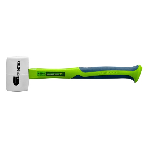 Киянка резиновая, 450 г, белая резина, фибергласовая рукоятка Сибртех фото 5