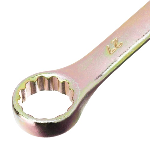 Ключ комбинированный, 27 мм, желтый цинк Сибртех фото 4