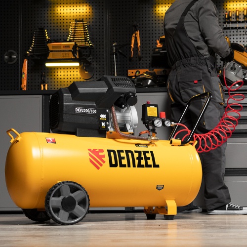 Компрессор воздушный DKV2200/100, Х-PRO 2.2 кВт, 400 л/мин, 100л Denzel фото 20 Компрессор воздушный DKV2200/100, Х-PRO 2.2 кВт, 400 л/мин, 100л Denzel фото 20