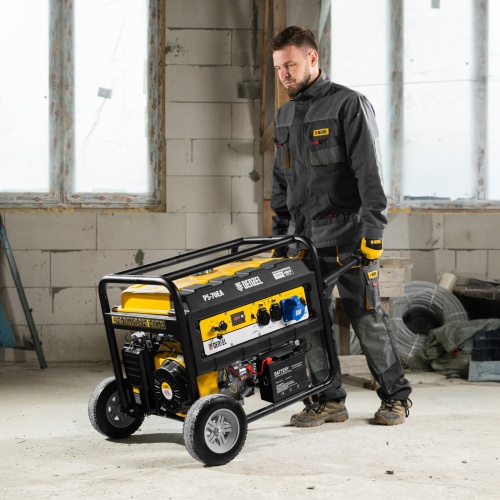 Генератор бензиновый PS 70 EA, 7.0 кВт, 230 В, 25 л, коннектор автоматики, электростартер Denzel фото 14 Генератор бензиновый PS 70 EA, 7.0 кВт, 230 В, 25 л, коннектор автоматики, электростартер Denzel фото 14