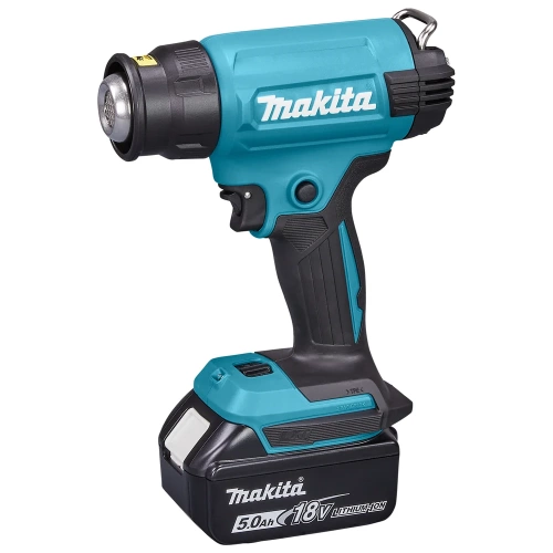 Аккумуляторный тепловой пистолет-фен Makita LXT 18В, 550 град, 2 скорости,6 режимов, кейс MakPac ,насадки 5.0Ач х1,з/у DHG181RT1J фото 7 Аккумуляторный тепловой пистолет-фен Makita LXT 18В, 550 град, 2 скорости,6 режимов, кейс MakPac ,насадки 5.0Ач х1,з/у DHG181RT1J фото 7