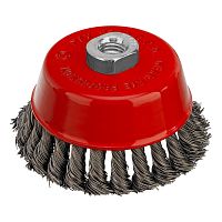 Щетка для УШМ, 100 мм, М14, "чашка", крученая проволока 0.5 мм Matrix