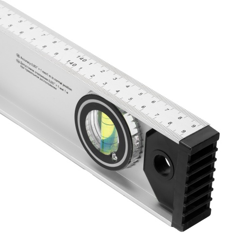 Уровень алюминиевый "Рельс", 1500 мм, 3 глазка (1 поворотный) Matrix фото 6