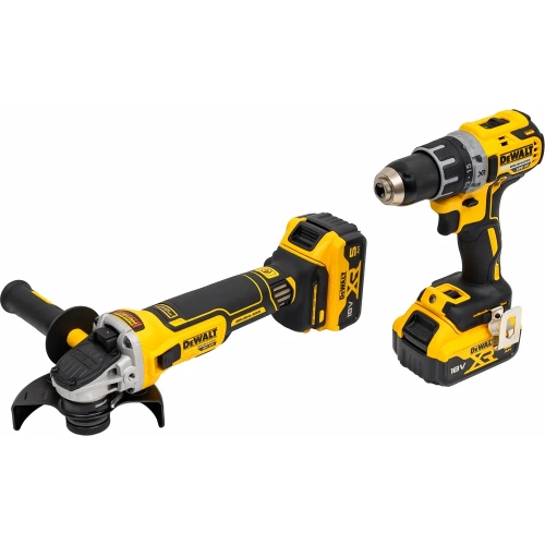 Набор электроинструмента Dewalt DCK2020P2T, 18 В: ударная дрель-шуруповерт DCD791 и угловая шлифмашина DCG405, с 2 АКБ 5 Ач и ЗУ, в кейсе TSTAK, DCK2020P2T-QW фото 5