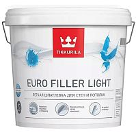 Шпатлевка влагостойкая Tikkurila Euro Filler для стен и потолков 2,5 л