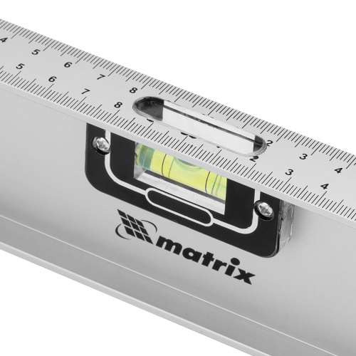 Уровень алюминиевый "Рельс", 1200 мм, 3 глазка (1 поворотный) Matrix фото 3