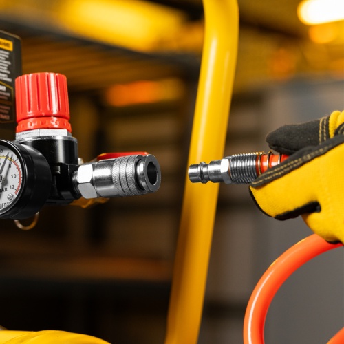 Компрессор безмасл. малошумный DLP-950/24, 950Вт,24 л, 2850 об/мин, 170 л/мин Denzel фото 21