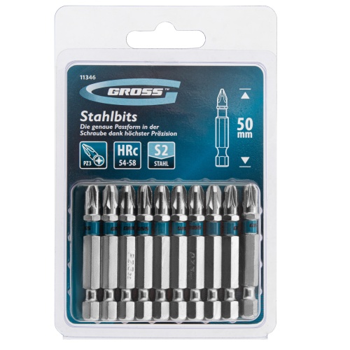 Бита РZ3 х 50, сталь S2, 10 шт. Gross фото 4