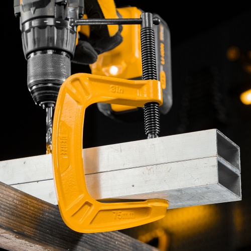 Струбцина G-образная, усиленная, 75 мм Denzel фото 12