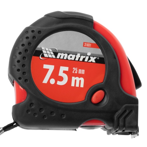 Рулетка Status Magnet fixation,7,5 м х 25 мм,обрезиненный корпус,зацеп с магнитом Matrix фото 4
