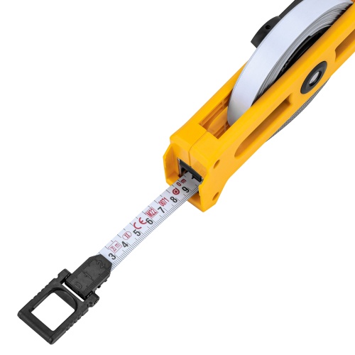 Рулетка геодезическая 20 м х 13 мм, открытый корпус, металлическая лента Denzel фото 7