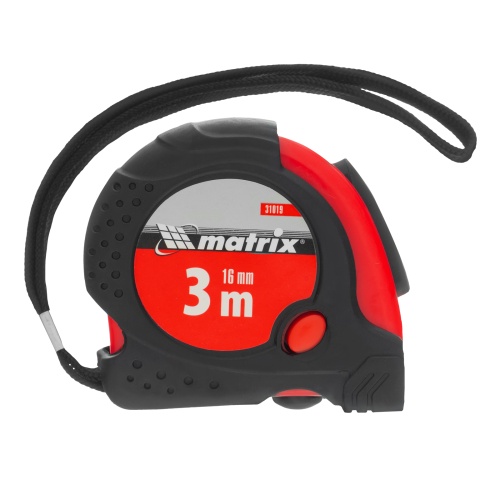 Рулетка Status Magnet fixation,3 м х 16 мм,обрезиненный корпус,зацеп с магнитом Matrix фото 4