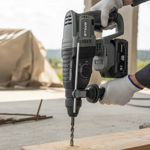 Перфоратор Ставр 18VUNI-M, SDS-PLUS, 26 мм (1х4.0 Ач, быстрое ЗУ, кейс) STAVR SBH 18BL-26-1K 9020300061 фото 9