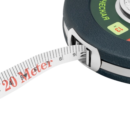 Рулетка геодезическая 20 м х 13 мм, закрытый корпус, фибергласовая лента Сибртех фото 6