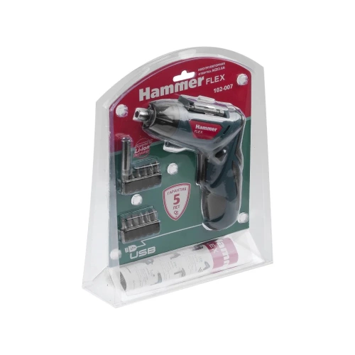 Аккумуляторная отвертка Hammer Flex с набором бит, 3.6 В 1.3 Ач, 4 Нм, Li-Ion ACD3.6A фото 11 Аккумуляторная отвертка Hammer Flex с набором бит, 3.6 В 1.3 Ач, 4 Нм, Li-Ion ACD3.6A фото 11