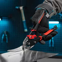 Ножницы по металлу GROSS PIRANHA 270 мм, прямой и левый проходной рез, сталь - СrMo, двухкомп. рук-ки 78331