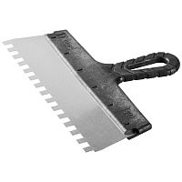 Шпатель фасадный зубчатый Зубр Мастер 10078-30-10 300 мм зуб 10х10 мм