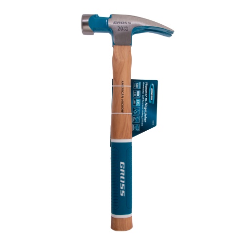 Молоток-гвоздодер,560 г, угол 75, магнит, обрезиненная рукоятка AMERICAN HICKORY GROSS фото 8 Молоток-гвоздодер,560 г, угол 75, магнит, обрезиненная рукоятка AMERICAN HICKORY GROSS фото 8