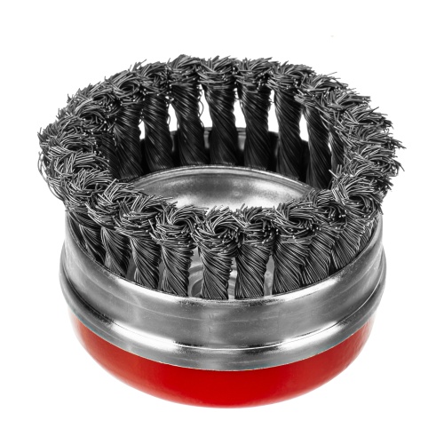 Щетка для УШМ Heavy Duty, 100 мм, М14, "чашка", крученая проволока 0.5 мм Matrix фото 2