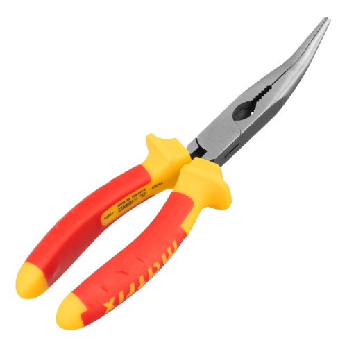 Длинногубцы изогнутые Insulated, 200 мм, двухкомпонентные рукоятки Matrix Professional фото 2