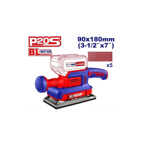 Аккумуляторная шлифмашина emtop ELFS2031