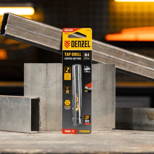 Сверло-метчик М4 х 0,7 мм, Р6М5// Denzel фото 6