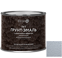 Грунт-эмаль Elcon Smith 3 в 1 с молотковым эффектом серебро 0,4 кг