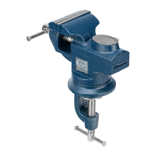 Тиски слесарные, настольные, поворотные, ширина рабочих губок 65 мм, наковальня Сибртех фото 2