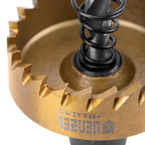 Коронка по металлу HSS, 40 мм, нитридтитановое покрытие Denzel фото 4