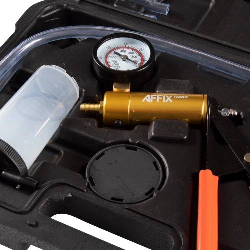 Вакуумметр AFFIX от -1 до 0 бар, комплект адаптеров, кейс, 15 предметов AF12030015C фото 4